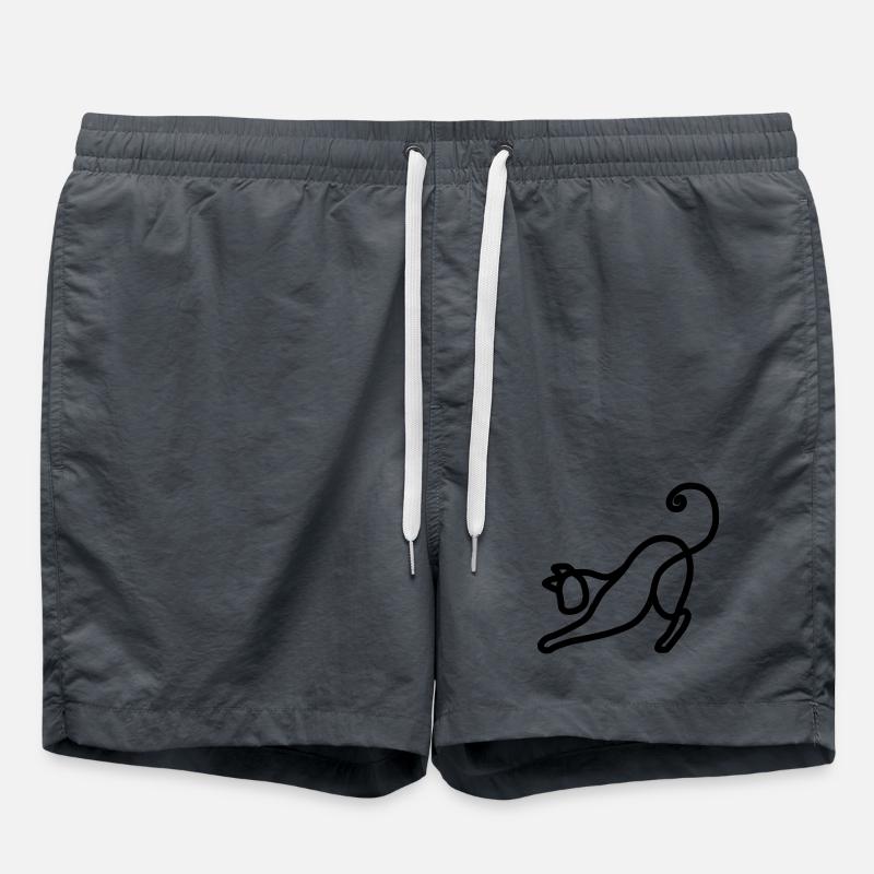 Minimalist Cat - Swim Trunks - undefined