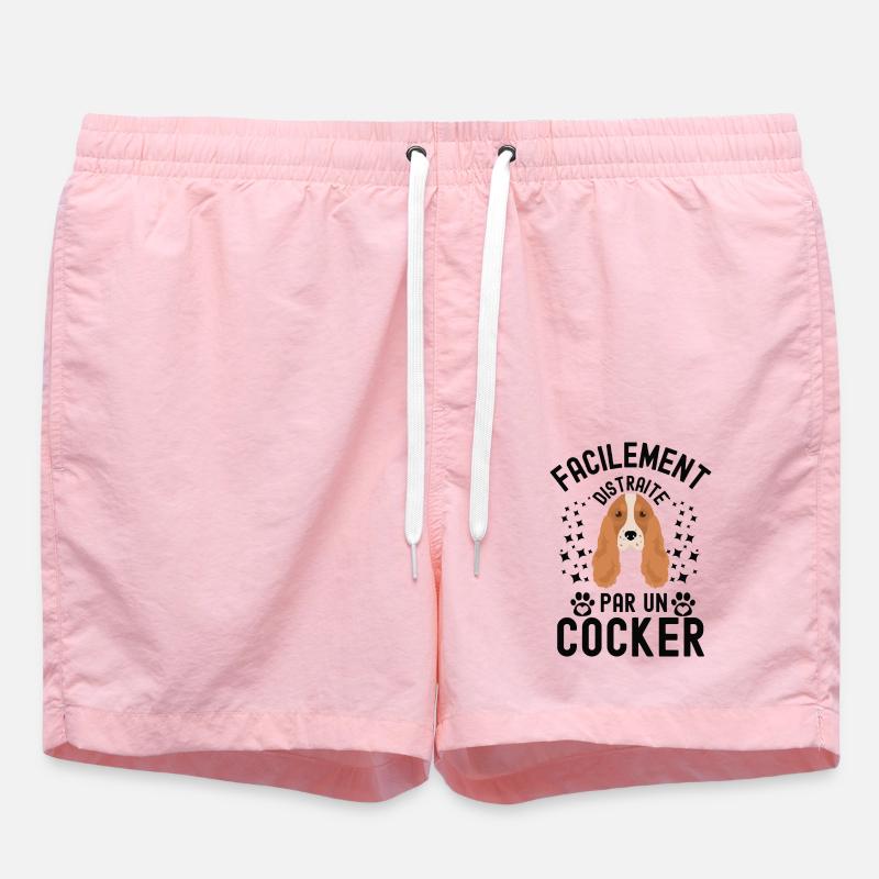 Facilement distraite par cocker - Short de bain - rose