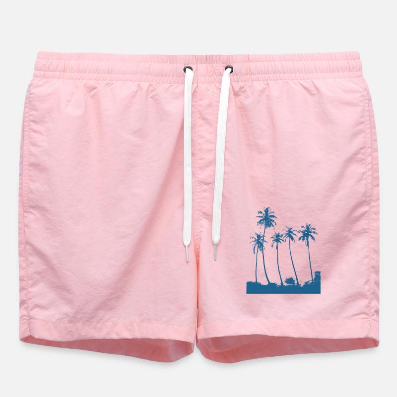 silhouette palmiers été vacances - Short de bain - rose