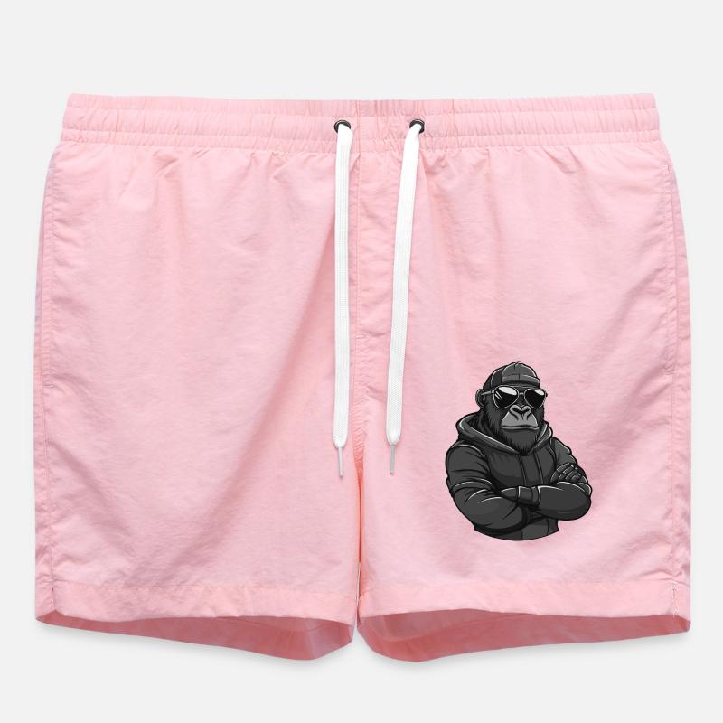 Bande dessinée Gorilla Animal - Short de bain - rose