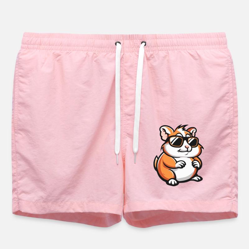 Hamster Bande Dessinée Cool - Short de bain - rose