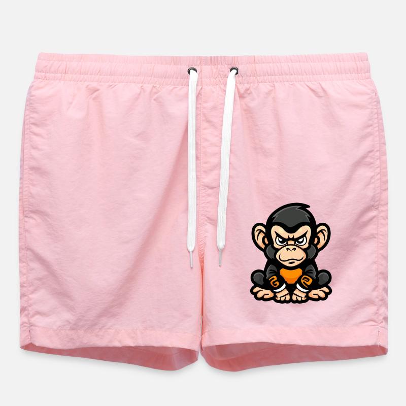 Bande dessinée Singe - Short de bain - rose