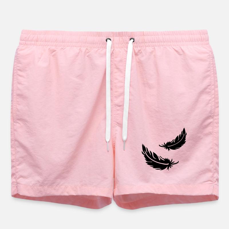 Zwei fliegende Federn - Badeshorts - Pink