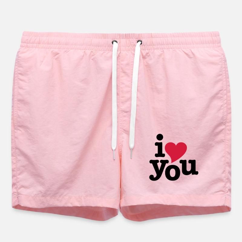 je t'aime - coeur i vous - Short de bain - rose