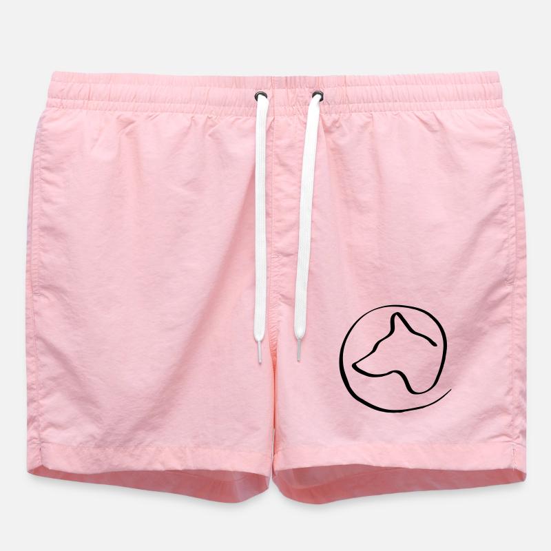 Tête de chien dans le cercle - Short de bain - rose