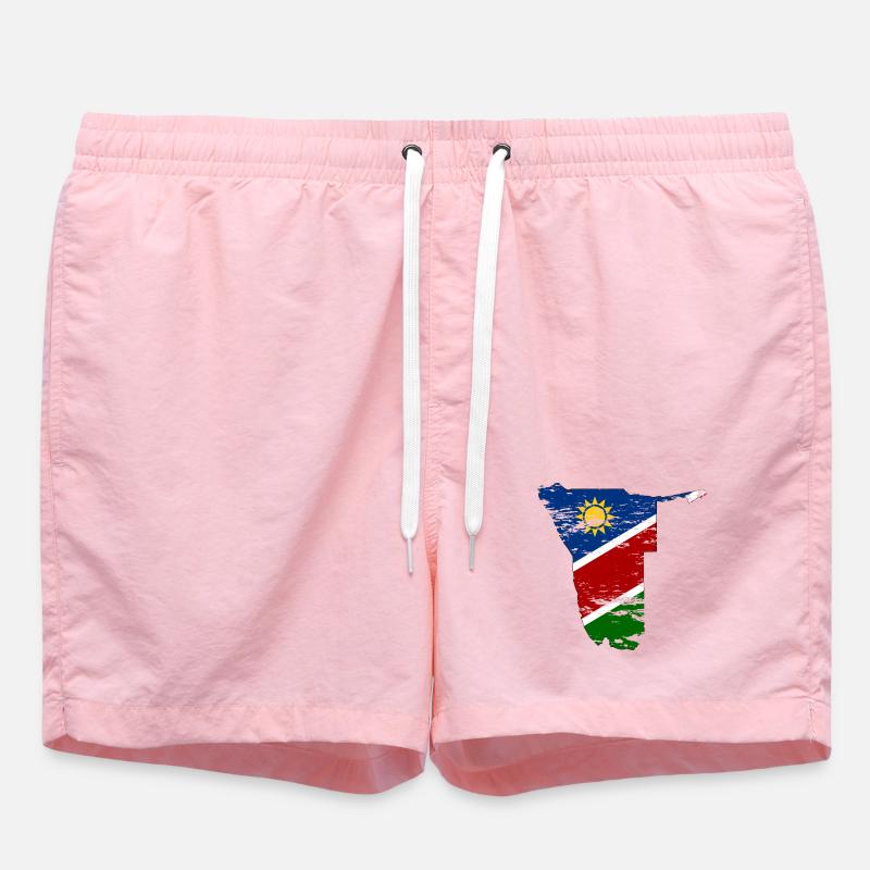 Namibia map used - Swim Trunks - pink