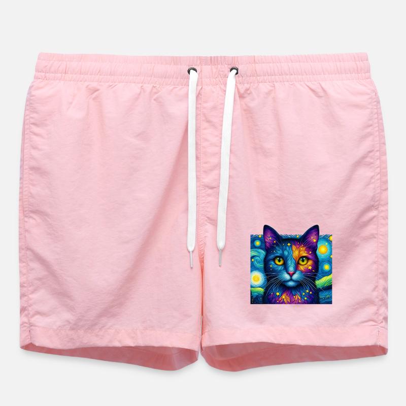 Cat - Swim Trunks - pink