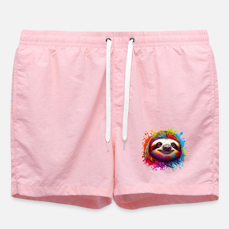 Faultier - Badeshorts - Pink