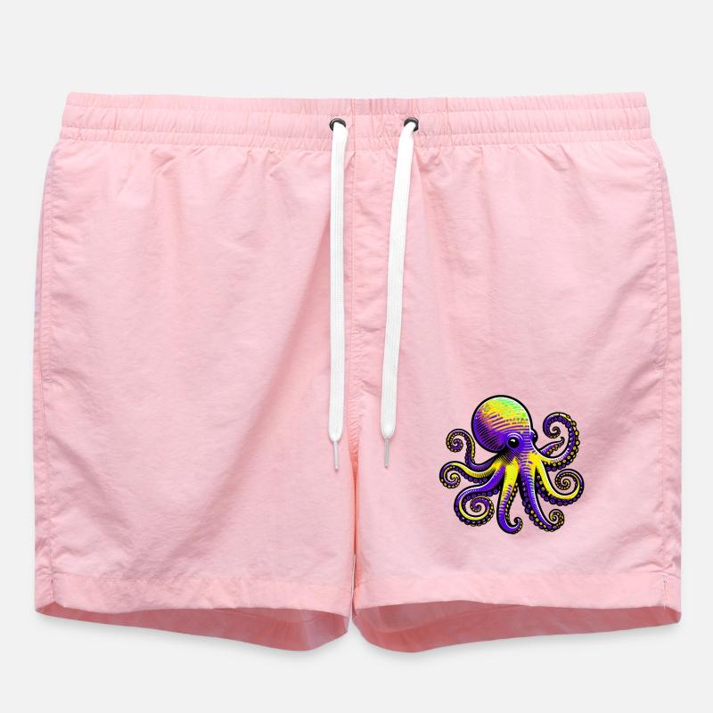 Octopus - Swim Trunks - pink
