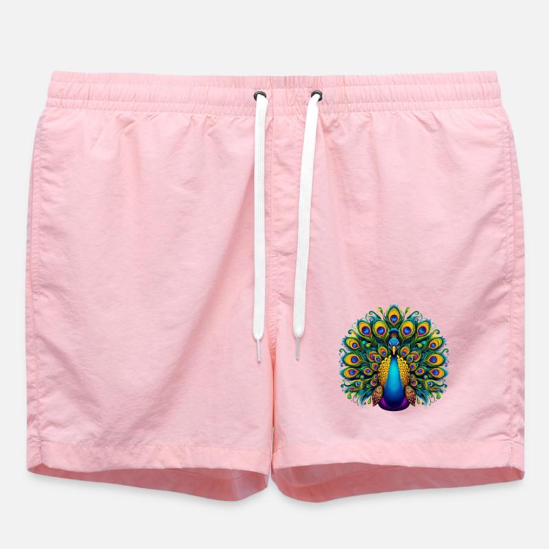 Peacock - Swim Trunks - pink