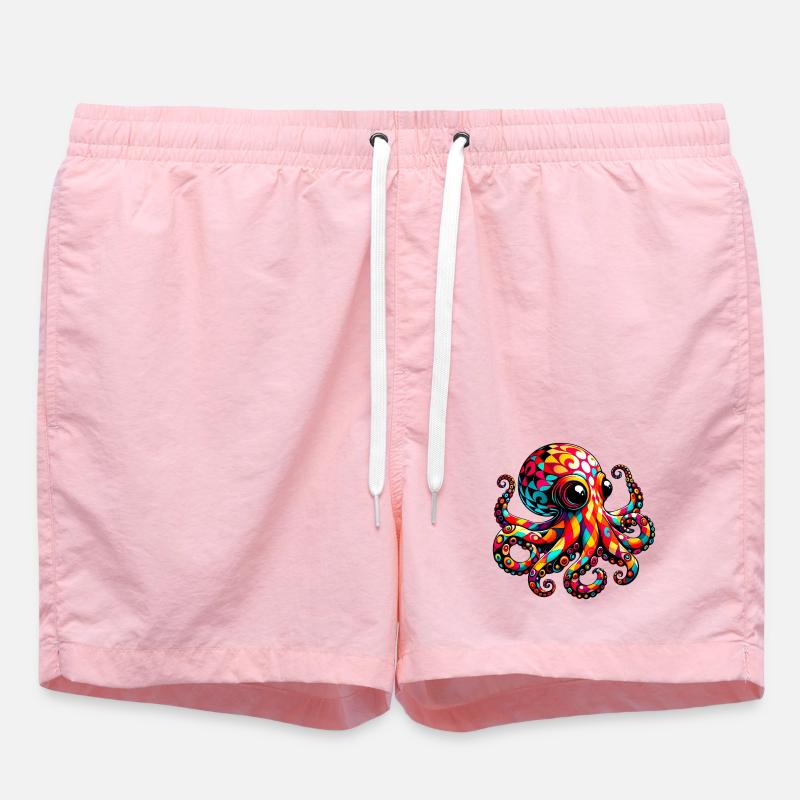 Octopus - Swim Trunks - pink