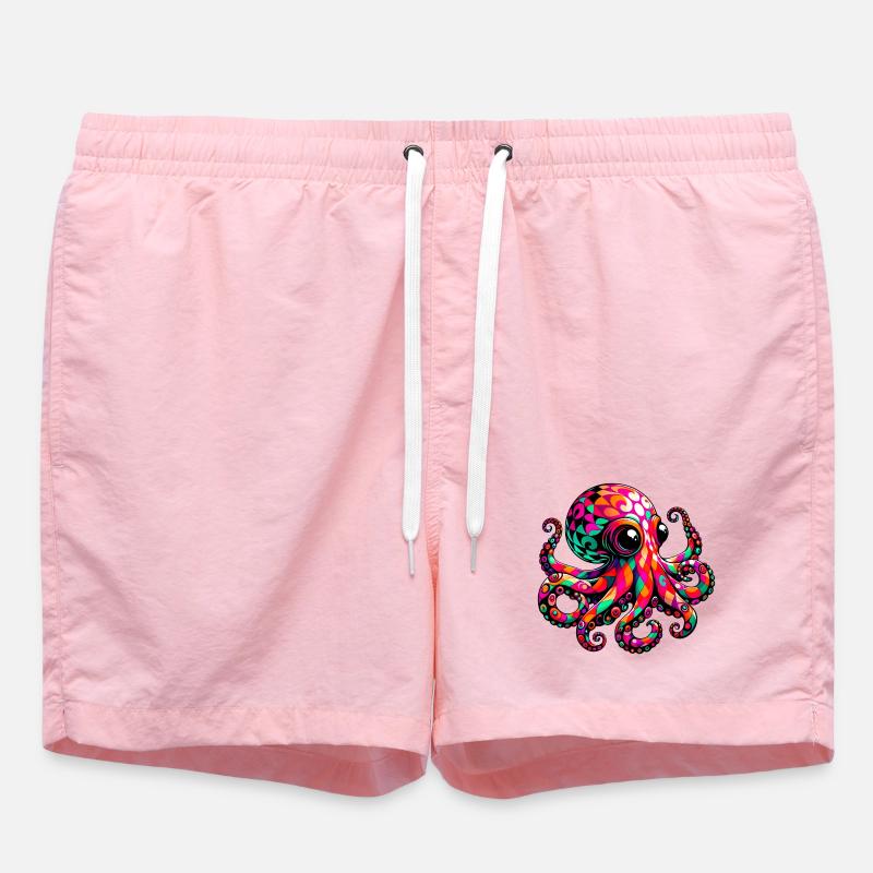 Octopus - Swim Trunks - pink