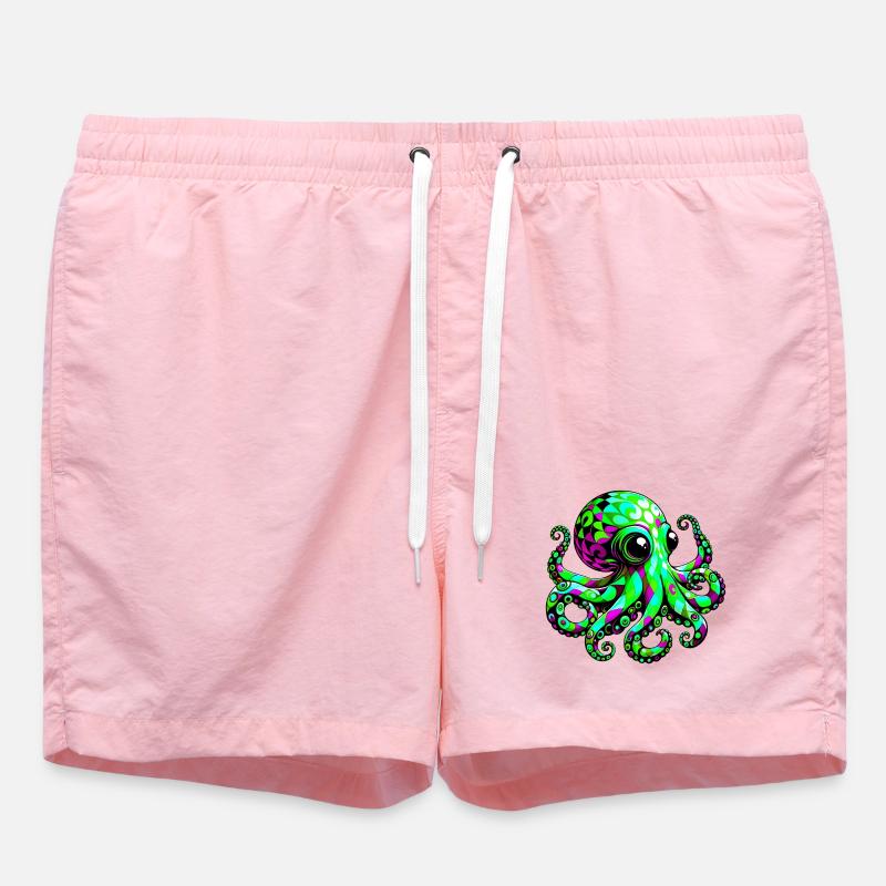 Octopus - Swim Trunks - pink