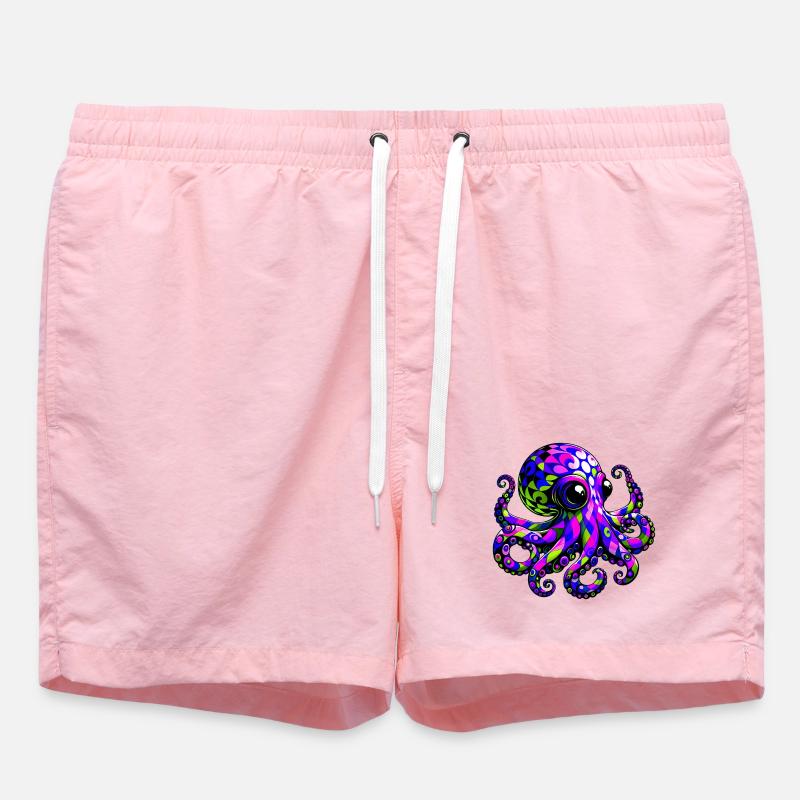 Octopus - Swim Trunks - pink