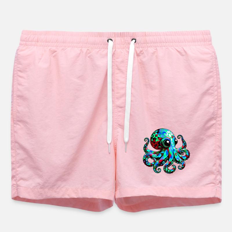 Octopus - Swim Trunks - pink
