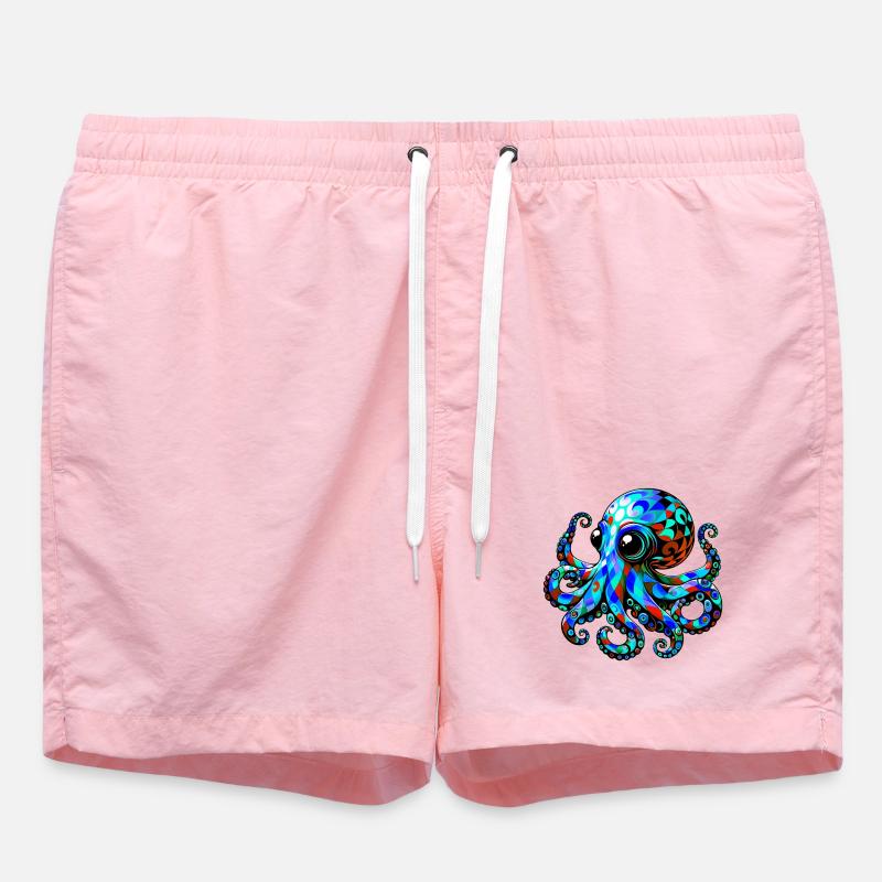 Octopus - Swim Trunks - pink