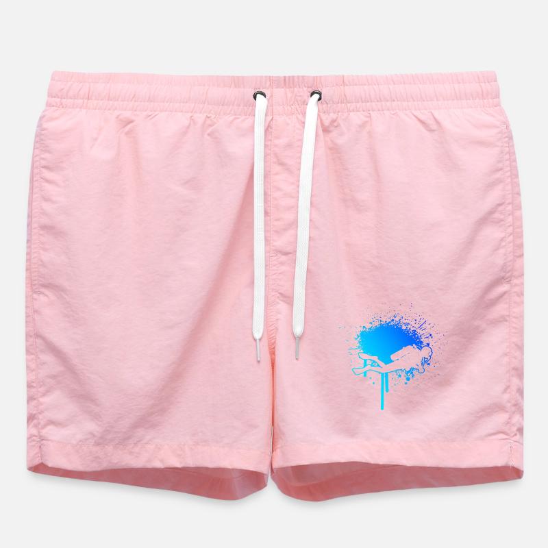 Cleanes Diving Artwork for Tauchen - Swim Trunks - pink