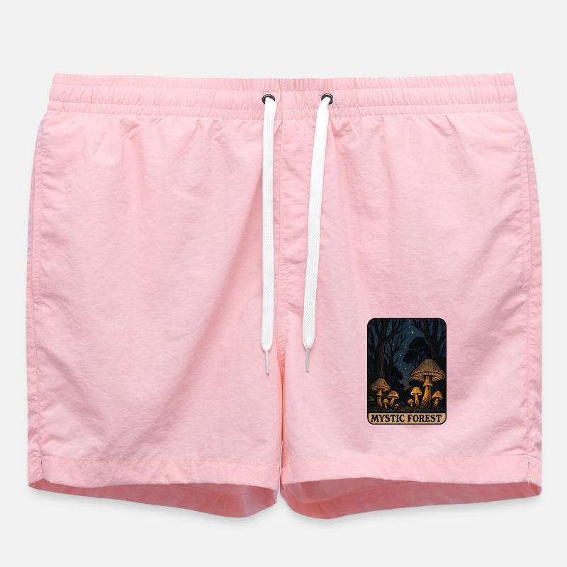 Forêt Mystique de Champignons Lumineux - Short de bain - rose