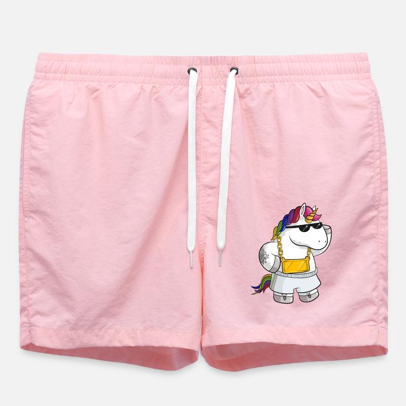 Unique Comic Einhorn - Badeshorts - Pink