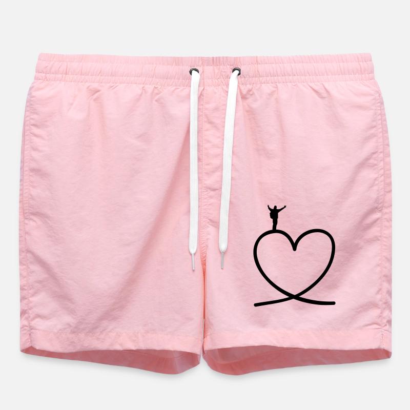 Randonneurs sur le cœur - Short de bain - rose