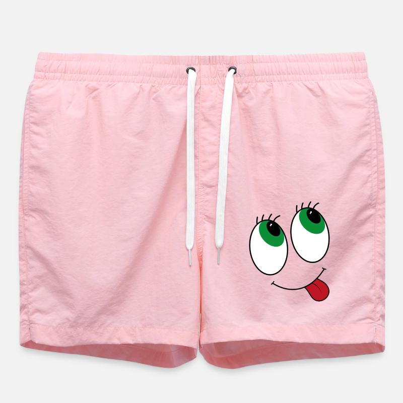 Yeux de style bande dessinée - Short de bain - rose