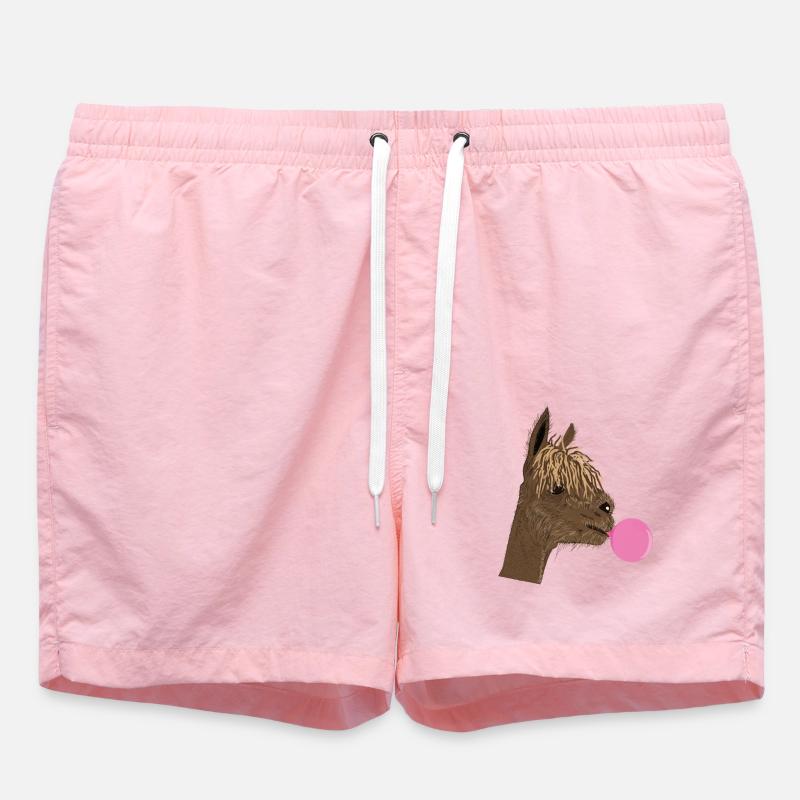 Alpaga avec chewing-gum - Short de bain - rose