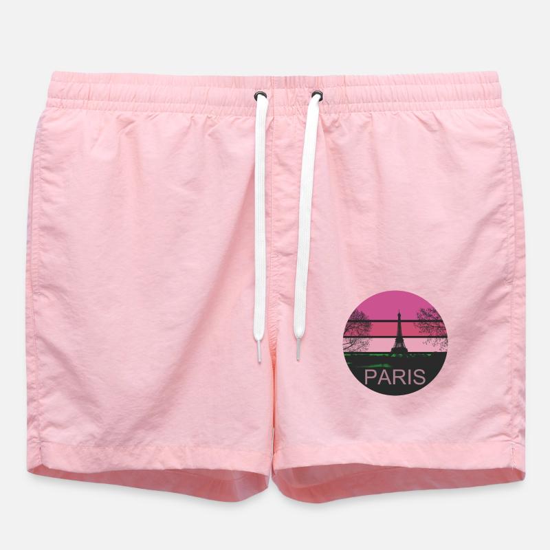Paris Pink Retro Design - Short de bain - rose