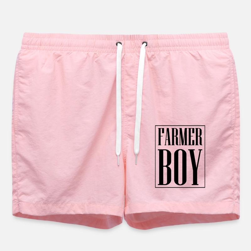 Garçon fermier - Short de bain - rose
