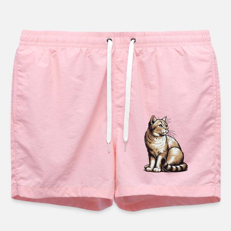 Chat - Short de bain - rose