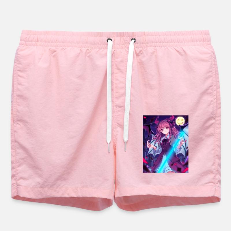 Hellow Anime Design - Badeshorts - Pink