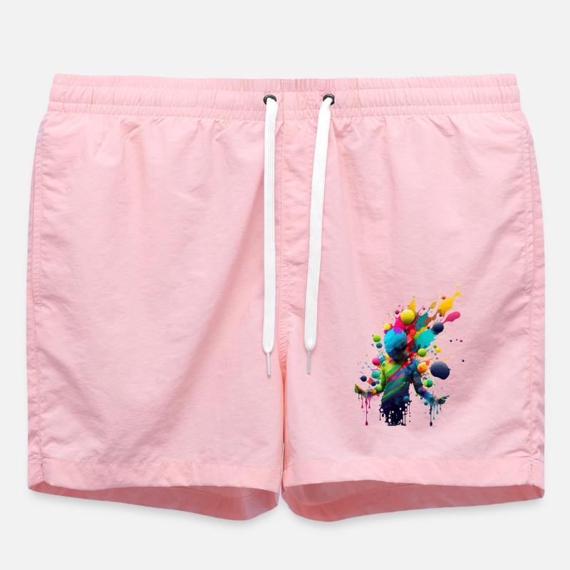 Farbexplosion - Badeshorts - Pink