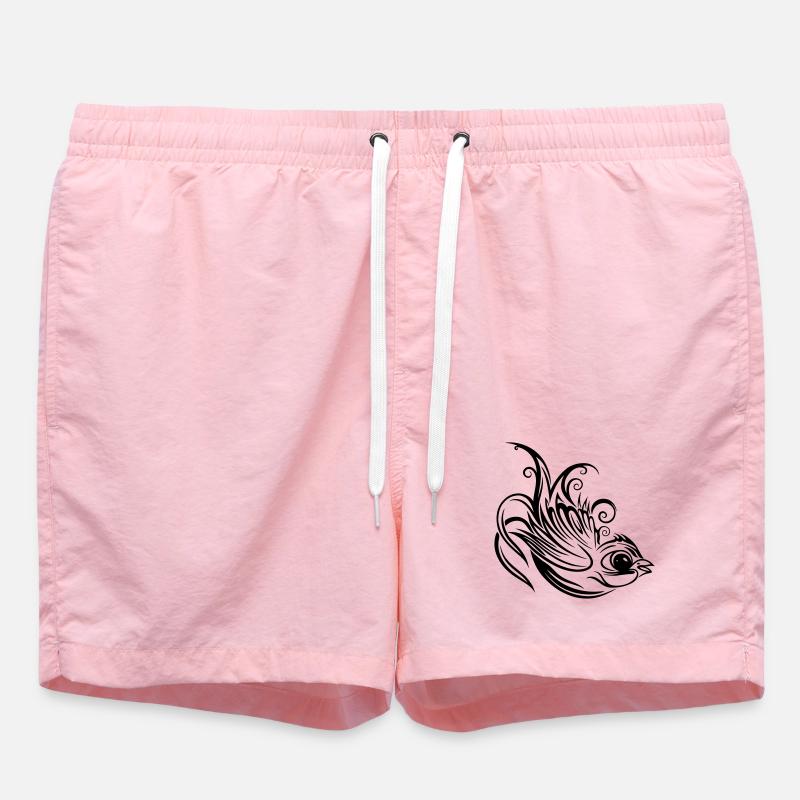 Swallow, spring, spring messenger - Swim Trunks - pink