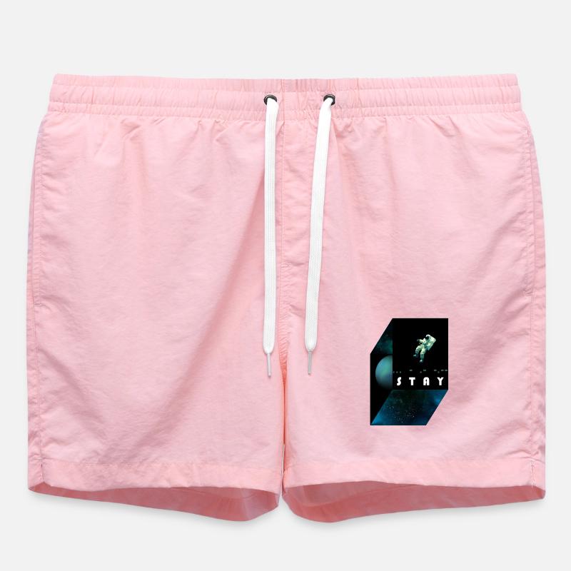 stay / morse code - Badeshorts - Pink