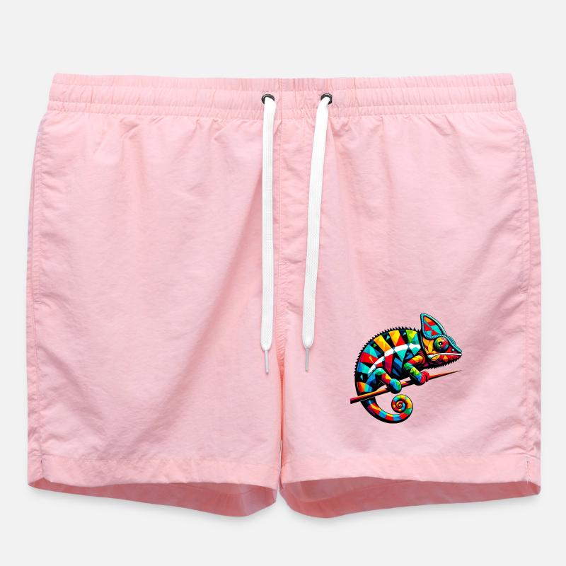 Caméléon arlequin - Short de bain - rose