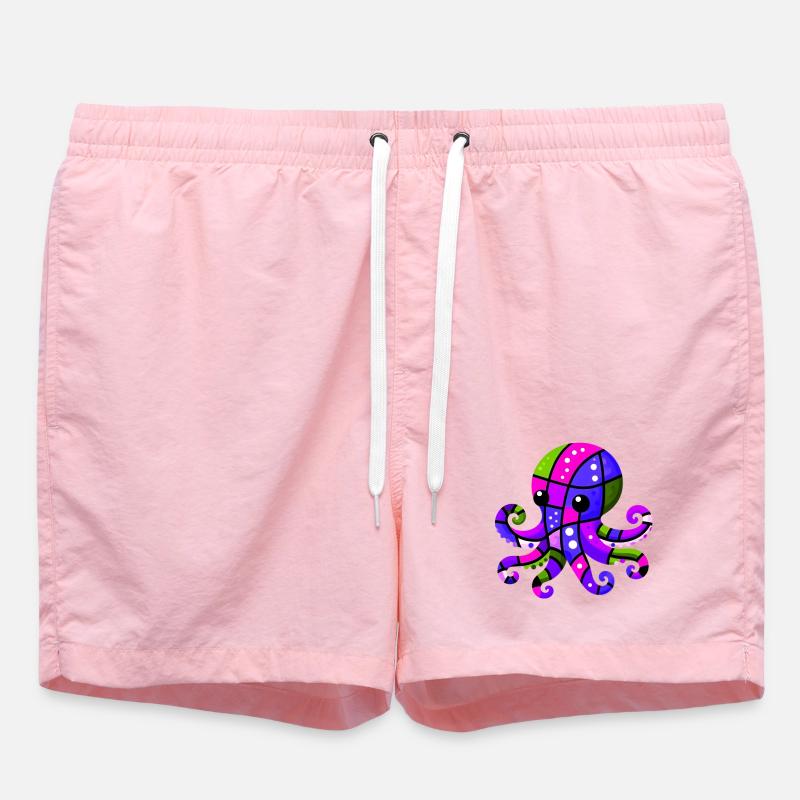 Octopus - Swim Trunks - pink