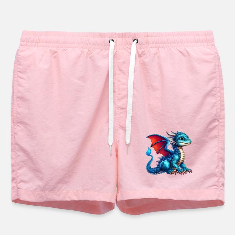 Dragon - Swim Trunks - pink