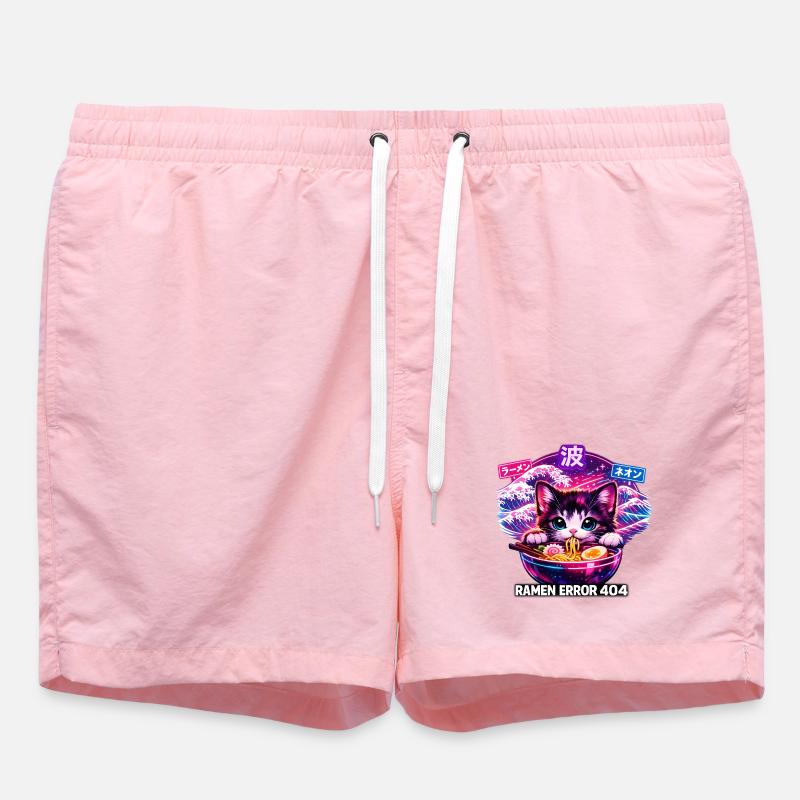 Ramen Neko Neon 404 - Swim Trunks - pink