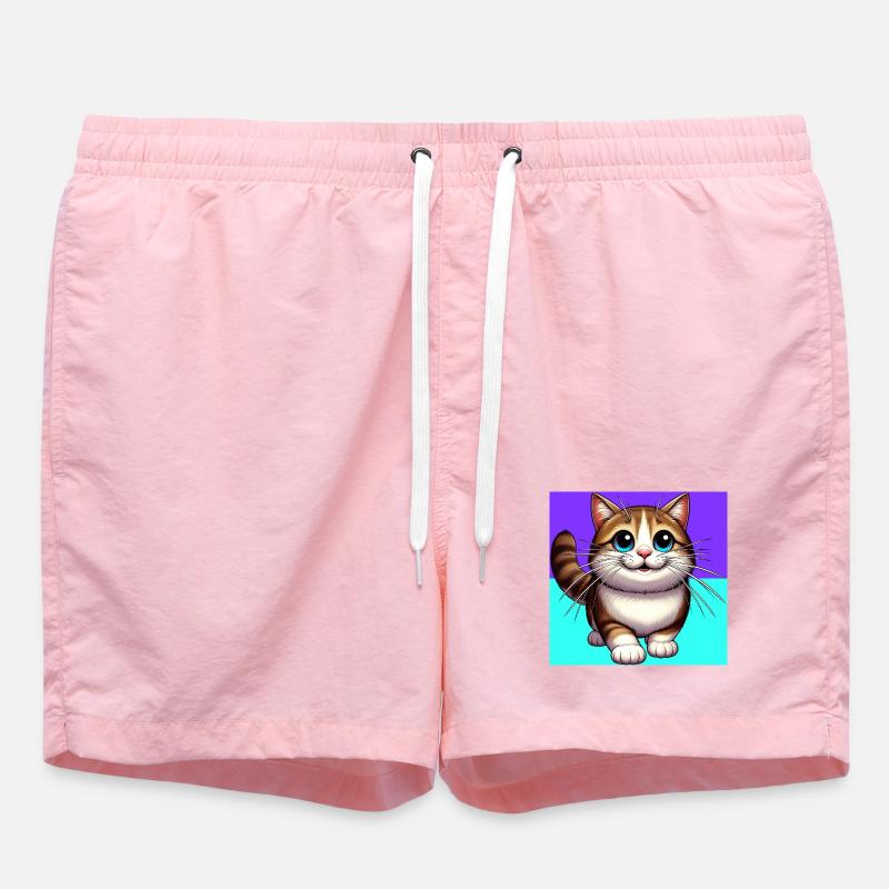 chat - Short de bain - rose