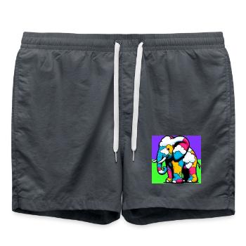 Elephant with Cloud and Clouds - Swim Trunks -  - Front