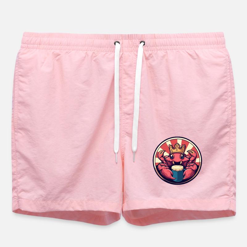 Bière crabe crabe drôle - Short de bain - rose