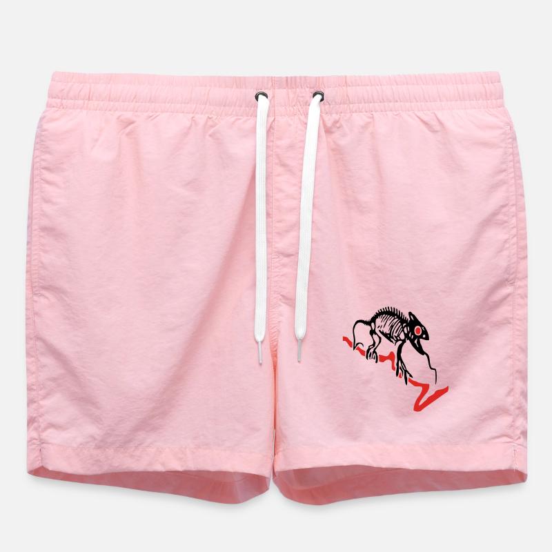 Gecko skeleton - Swim Trunks - pink