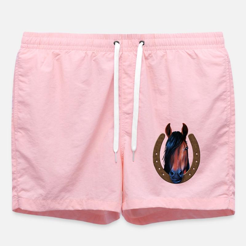 Cheval en fer à cheval - Short de bain - rose