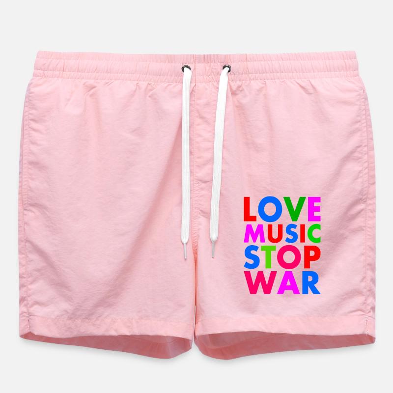 Stop war - Short de bain - rose