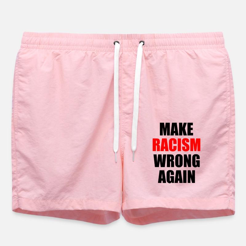 make racism wrong again - Swim Trunks - pink