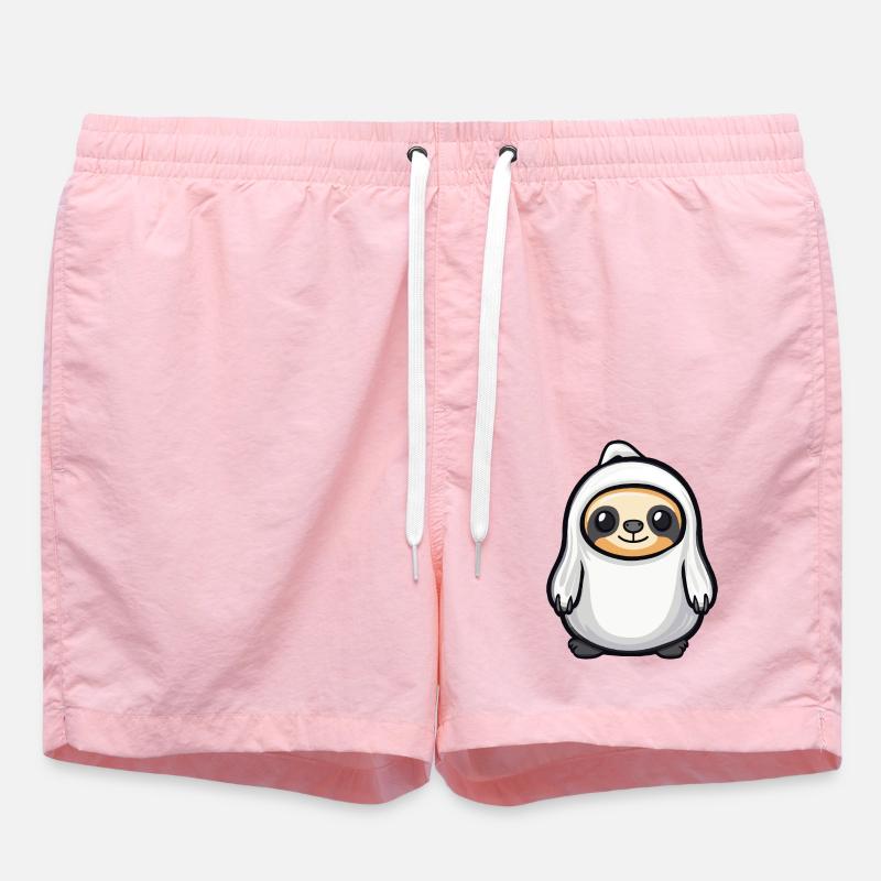 Faultier Halloween Comic Geist - Badeshorts - Pink