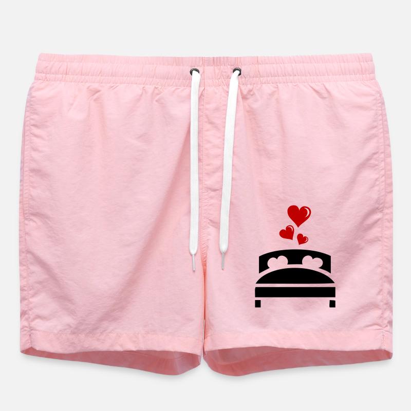 Lit de mariage Coeurs - Short de bain - rose