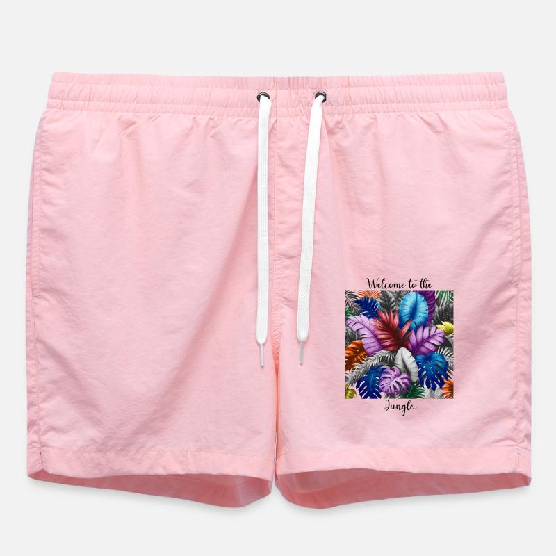 Tropical arc en ciel - Short de bain - rose