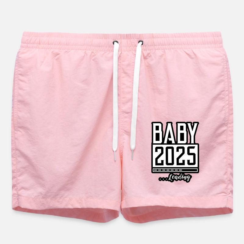 Bébé 2025 Chargement Babyshower - Short de bain - rose