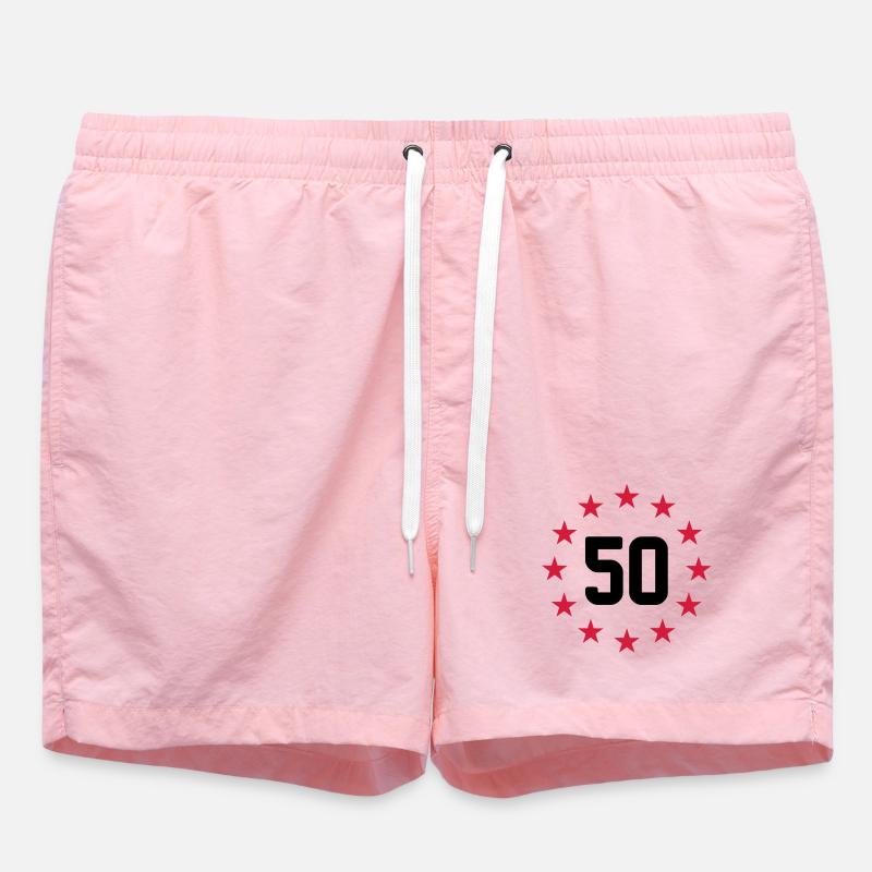50 ans - Short de bain - rose