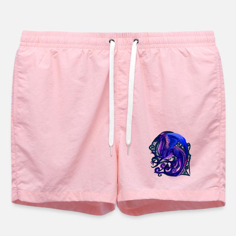 blauer Drache - Badeshorts - Pink